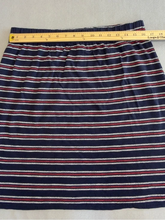 Talbots Red, White and Blue Striped Knee-Length Skirt Size Large Petite - Picture 8 of 9